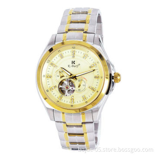 Mix golden luxury wrist watch